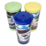 GLASS PLAST.C/TAMPA SORT.23860
