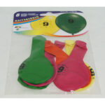 BALLONS ANIV.N9 21CM(6)233-9CT