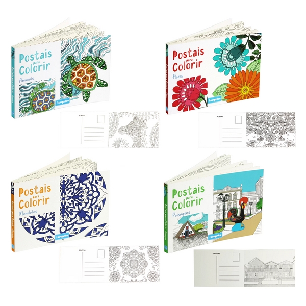 POSTAIS P/COLORIR PIA7974