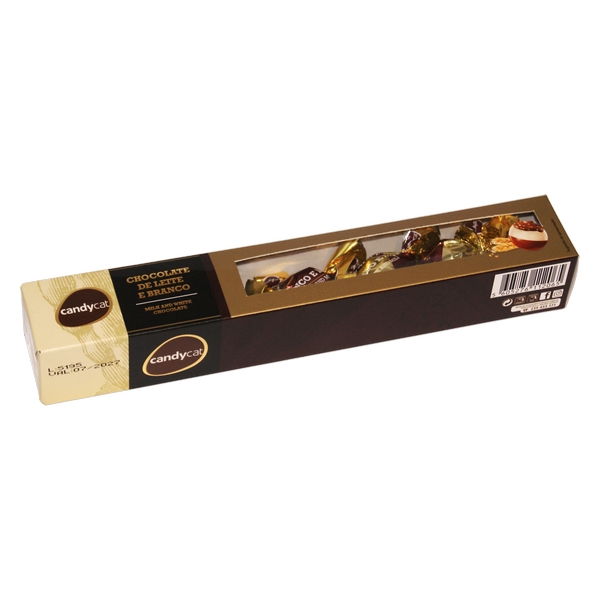 BOMBONS CANDYCAT LEITE&BRANCO 85G