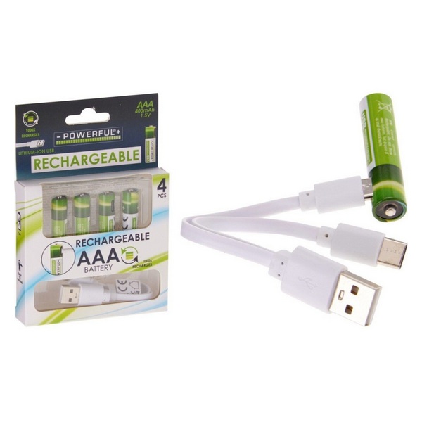 PILHA POWERF.REC.AAA BL4 C/CAB