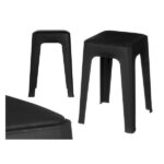 STOOL PLAST. ALMOF.PRETO 12781
