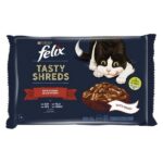 FELIX CAT T.SHREDS CARNES 4X80G