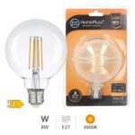 LIGHT BULB H/P.GLO.LED E27-8W 3000K