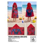TOALHA PONCHO SPIDERMAN 70X140