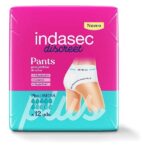 DIAPERS INDASEC DISC.PLUS MED.12