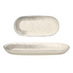 TRAY CERAMICS OVAL CINZ.14007
