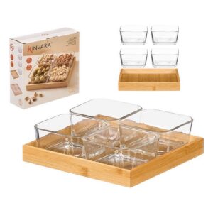 TRAY BAMBU C/4TAÇAS VID.13723