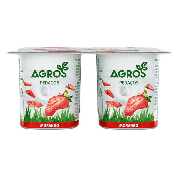 IOGURTES AGROS PEDAÇOS 4X120G IOGURTES AGROS PEDAÇOS 4X120G